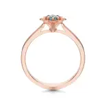 Pierścionek zaręczynowy różowe złoto